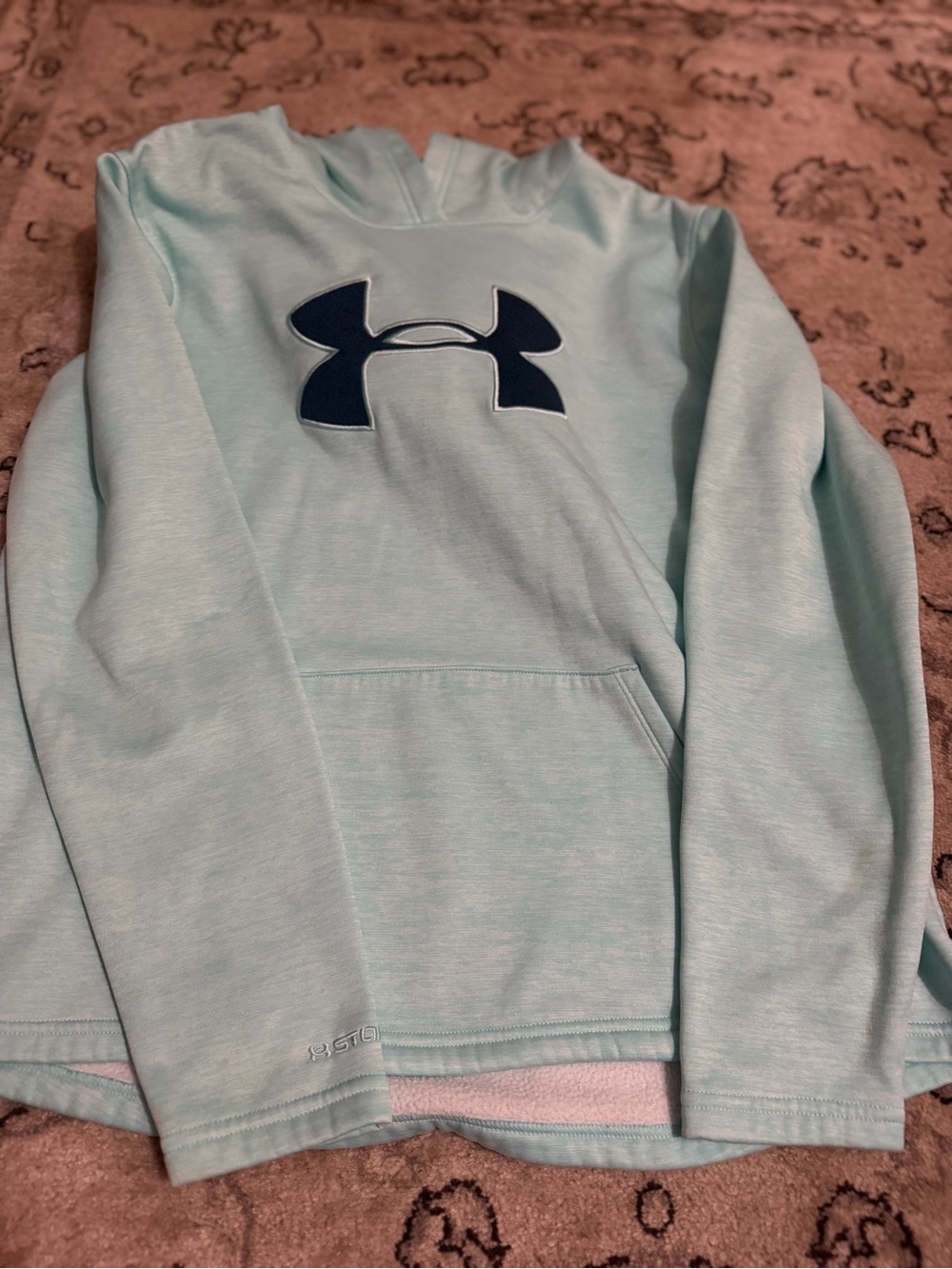 Under Armour women’s  Light Mint Hoodie with Navy Logo